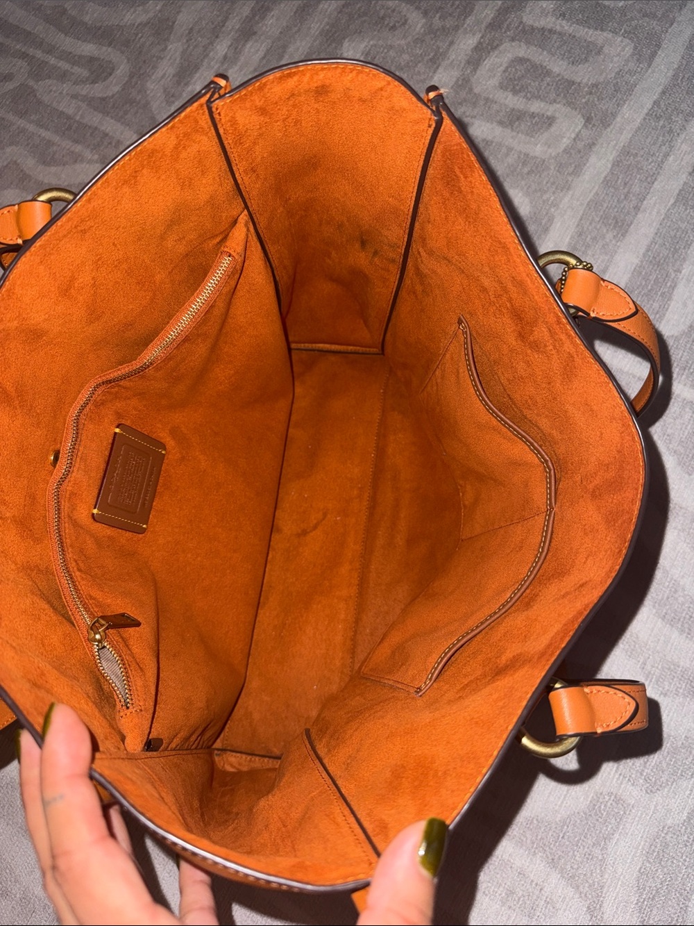 Coach Theo Tote Bag in Canyon - Picture 8 of 8
